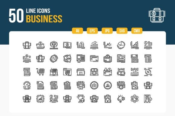 100 Business Line Icon Set: Your Go-To Visual Toolkit