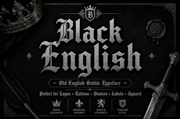 Black English: A Bold Gothic Typeface for Timeless Impact