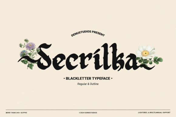 Secrilka: A Modern Blackletter Typeface for Bold Branding
