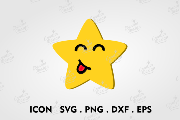 Sticking Tongue out Yellow Star Emoji 2: Playful Icon Design